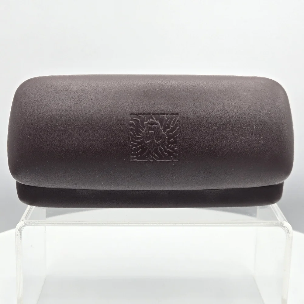 Anne Klein Glasses Clamshell Case in Brown